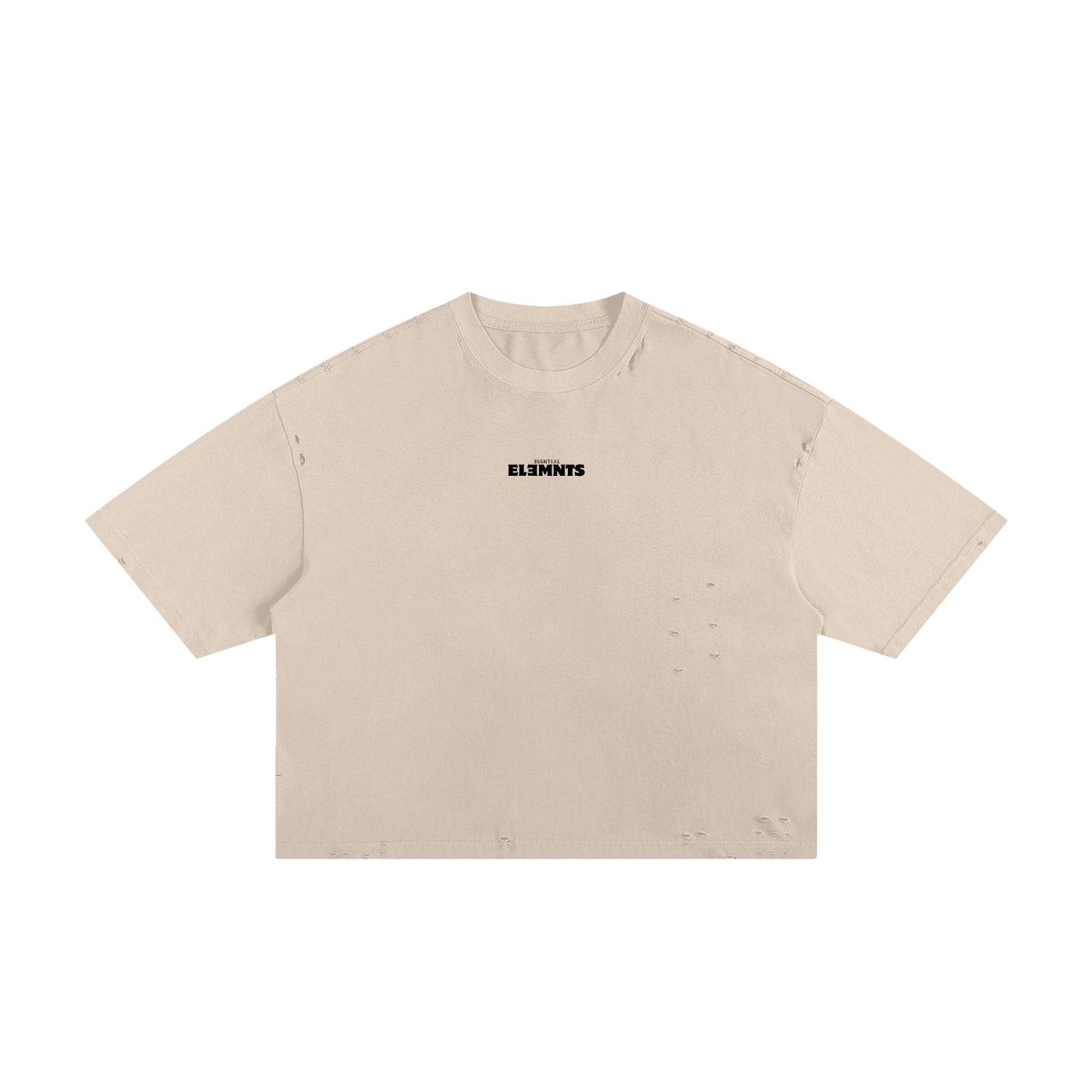 ESSNTIAL ELEMNTS Unisex Oversize DS Frayed Tee