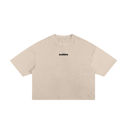 ESSNTIAL ELEMNTS Unisex Oversize DS Frayed Tee