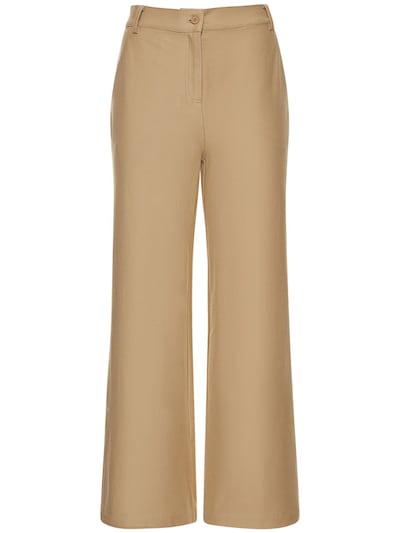 Max Mara Vasaio Wide Leg Pants in Camel