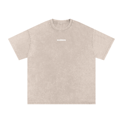 ESSNTIAL ELEMNTS Unisex 250G Acid Wash Oversize Tee