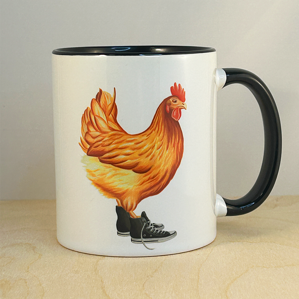 Hen wearing Converse Mug