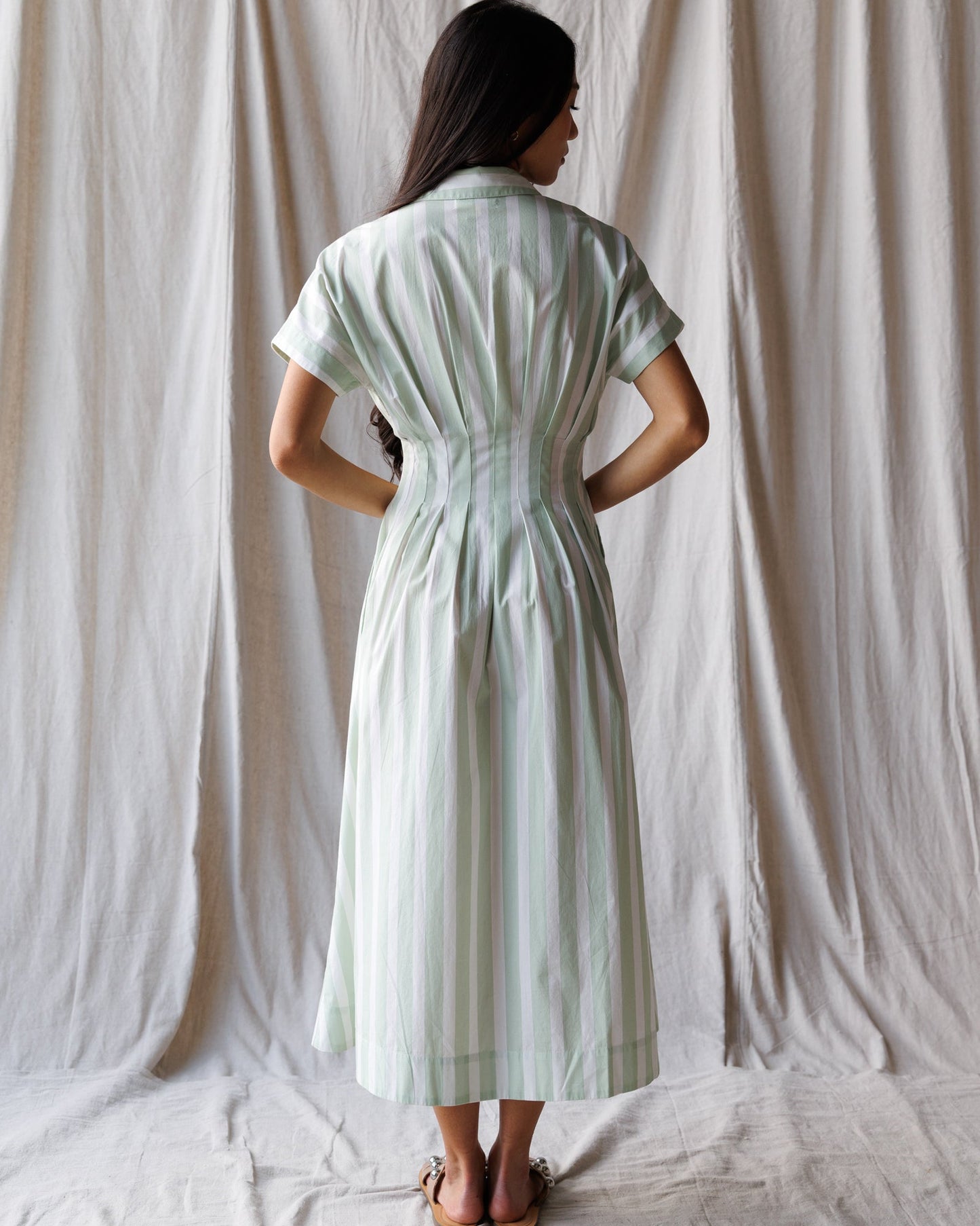 Pleated Shirtdress