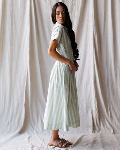 Pleated Shirtdress