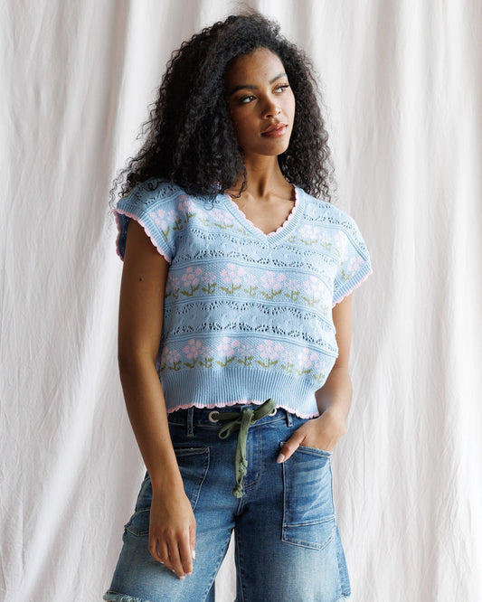 Pink Posies Sweater