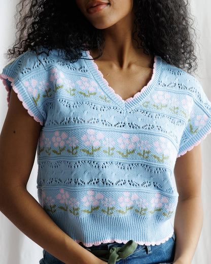 Pink Posies Sweater