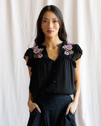 Embroidered Bloom Top