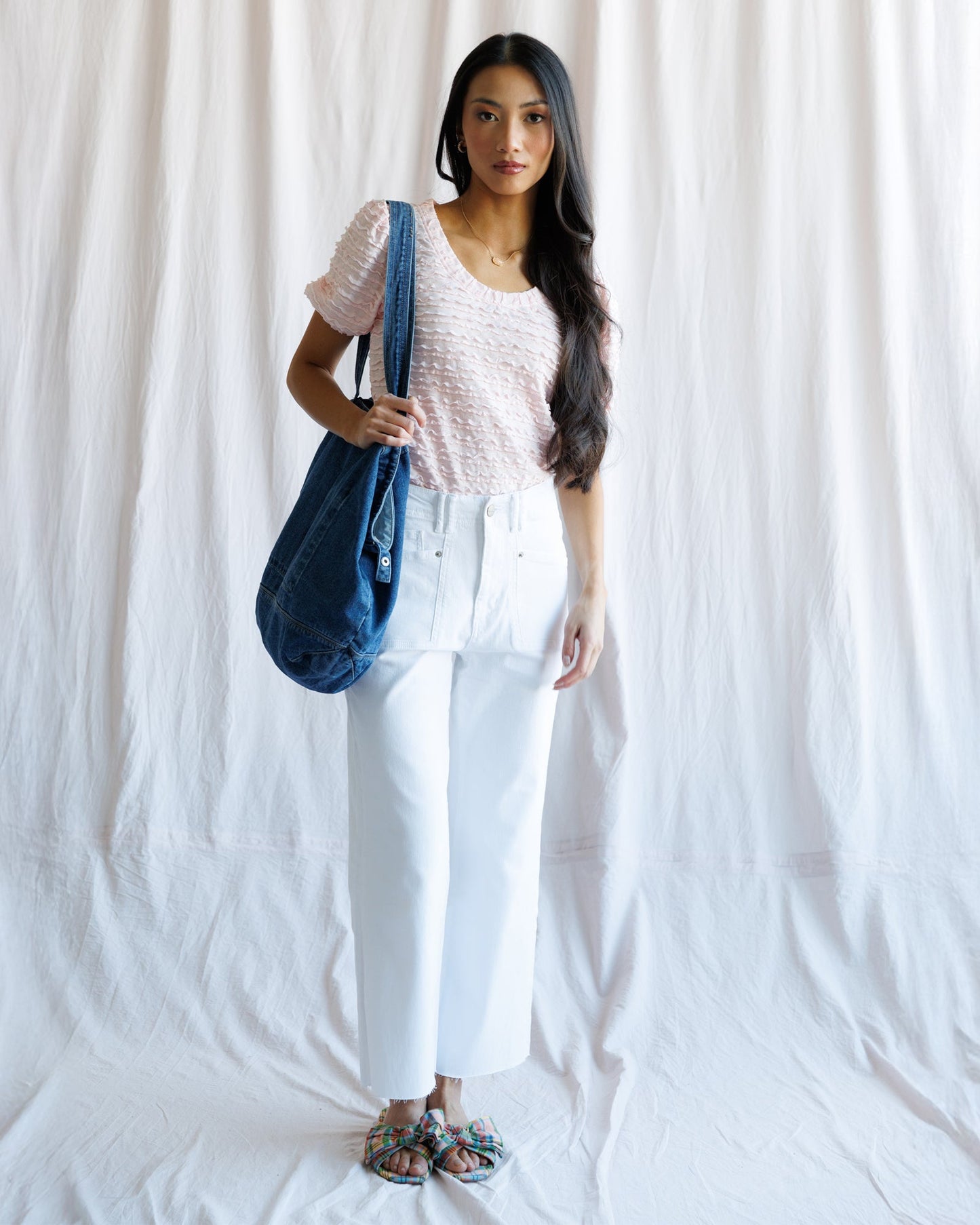 Scoop Neck Scallop Tee