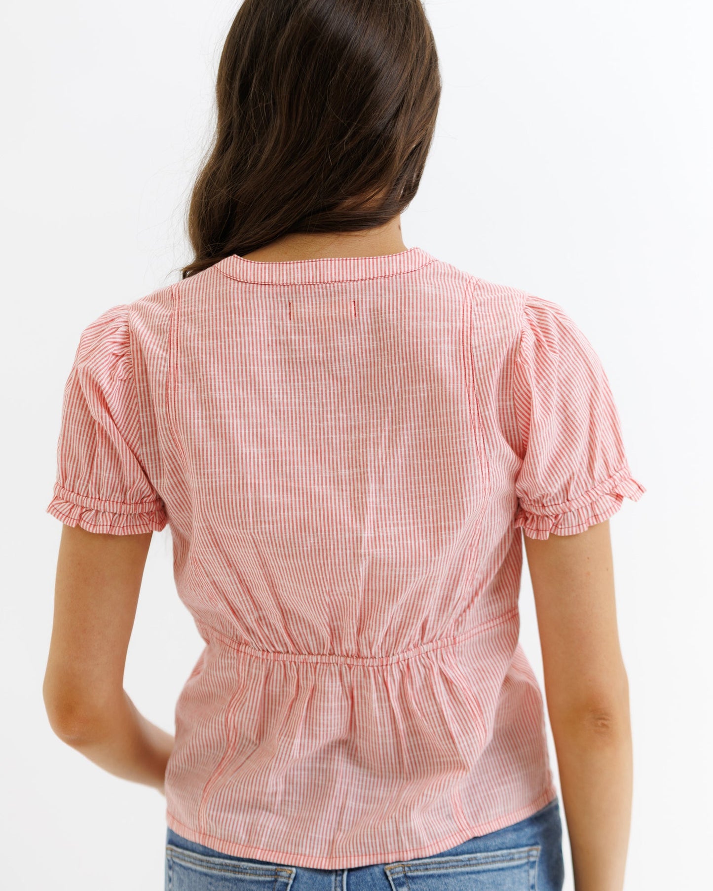 Tuxedo Ruffle Top