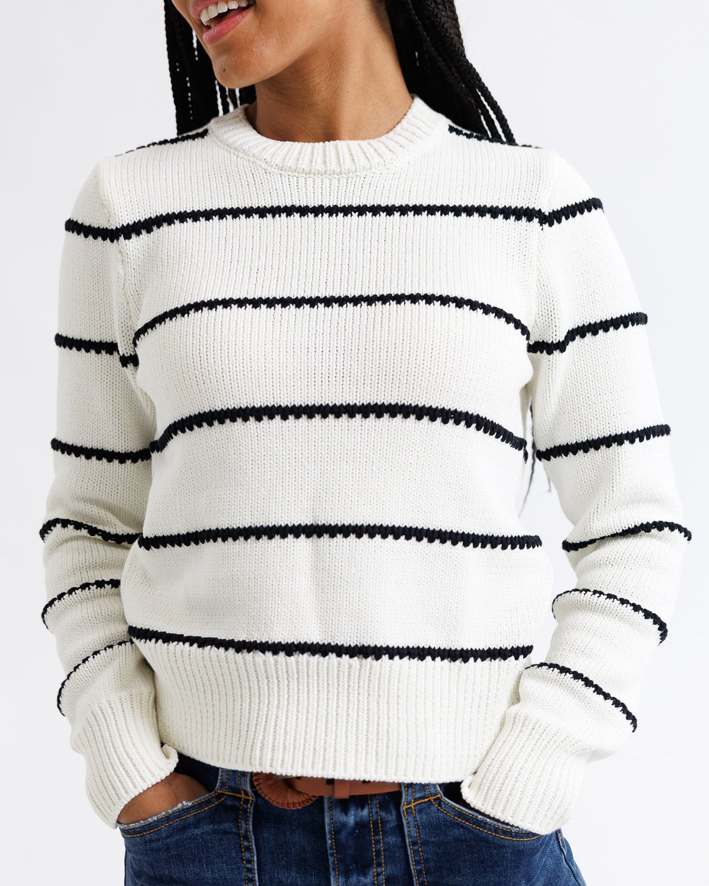 Stitch Stripe Crew
