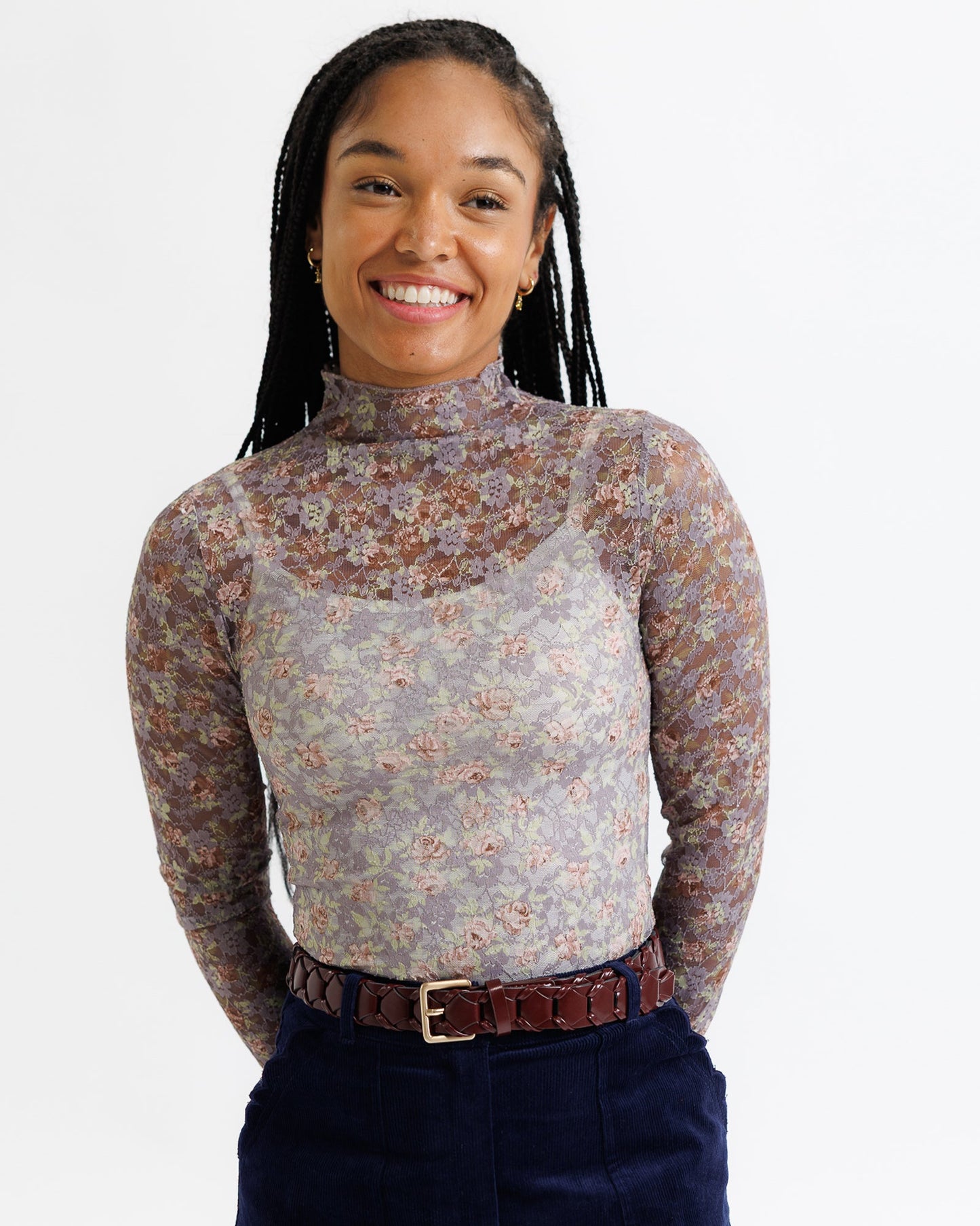 Floral Lace Layering Top