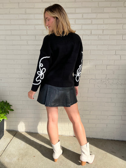 [ASTR The Label] Mikita Faux Leather Pleated Skirt