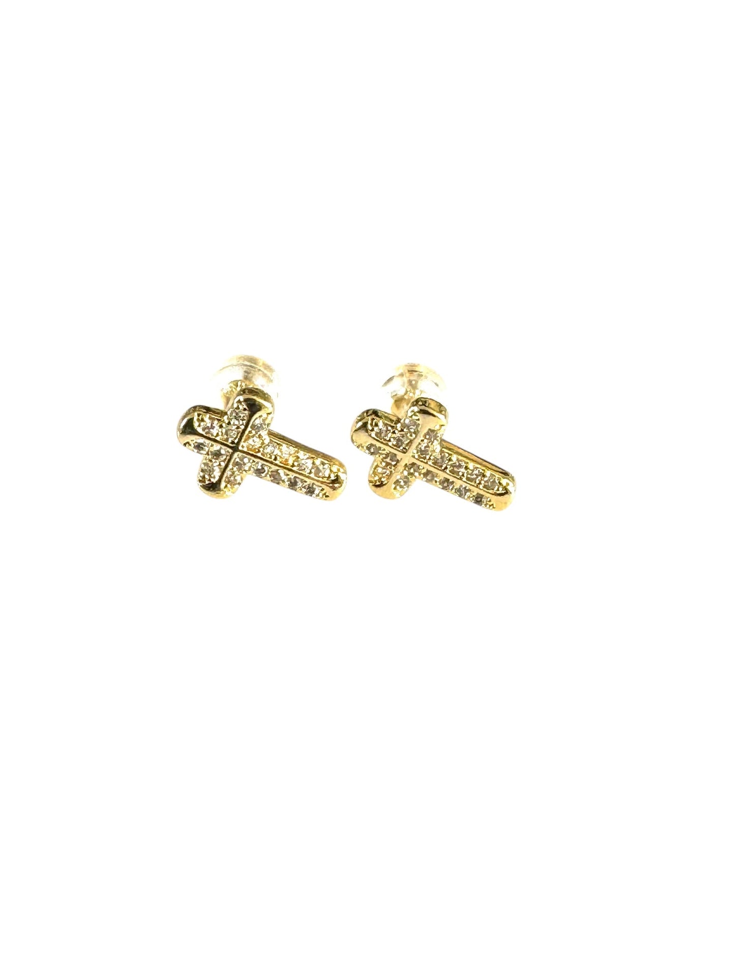 Gold Cross Stud