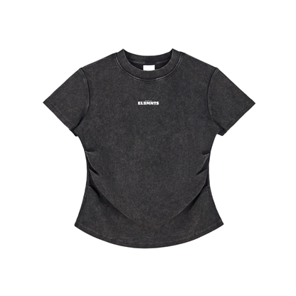 ESSNTIAL ELEMNTS Women's 280G VT Wash Bodycon Tee