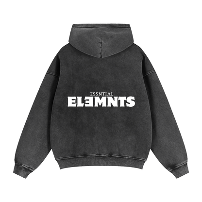 ESSNTIAL ELEMNTS Unisex 355G Washed Boxy Hoodie