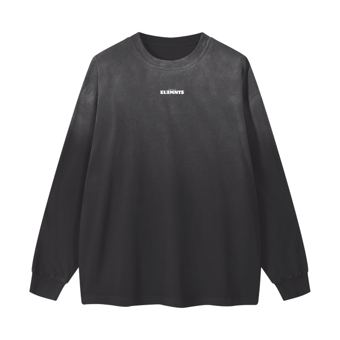 ESSNTIAL ELEMNTS Unisex 270G Gradient Washed VT LS Tee