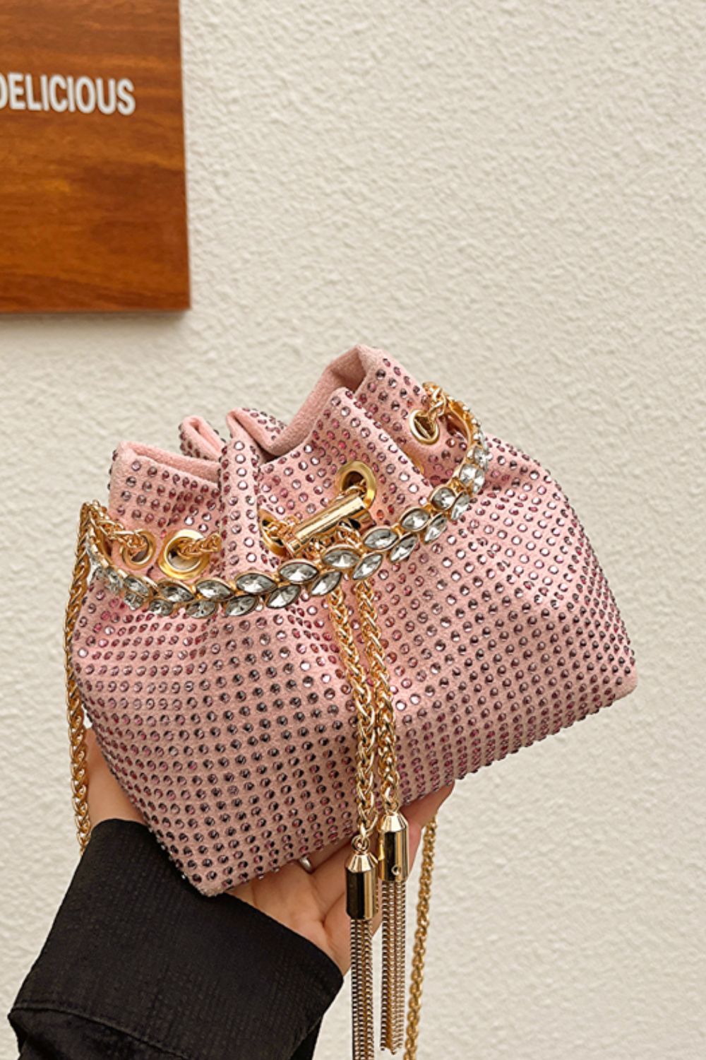 Glitter PVC Small Bucket Bag