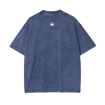 ESSNTIAL ELEMNTS Acid Wash Unisex Oversize Tee
