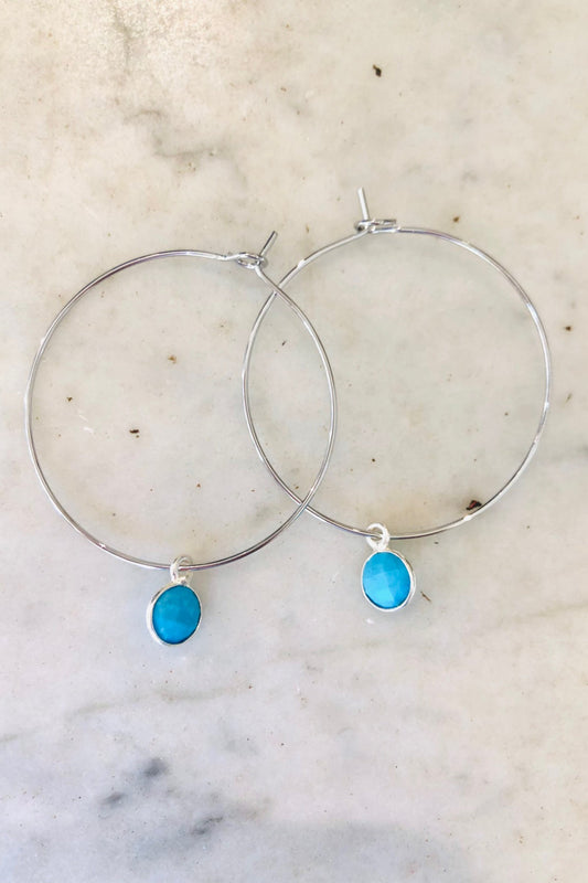 1" Mini Hoops ~ Round Gem-Mini