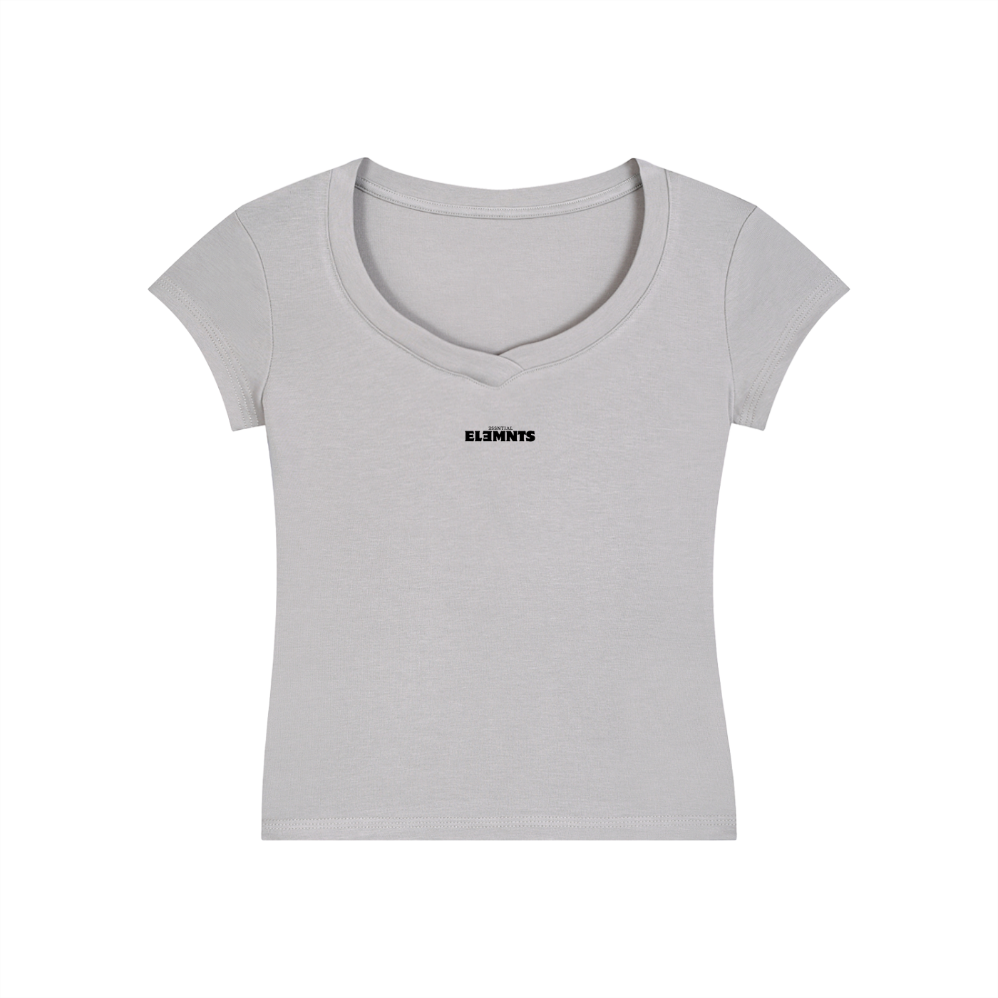 ESSNTIAL ELEMNTS Women’s 215G V‑Neck Thin Bodycon Tee