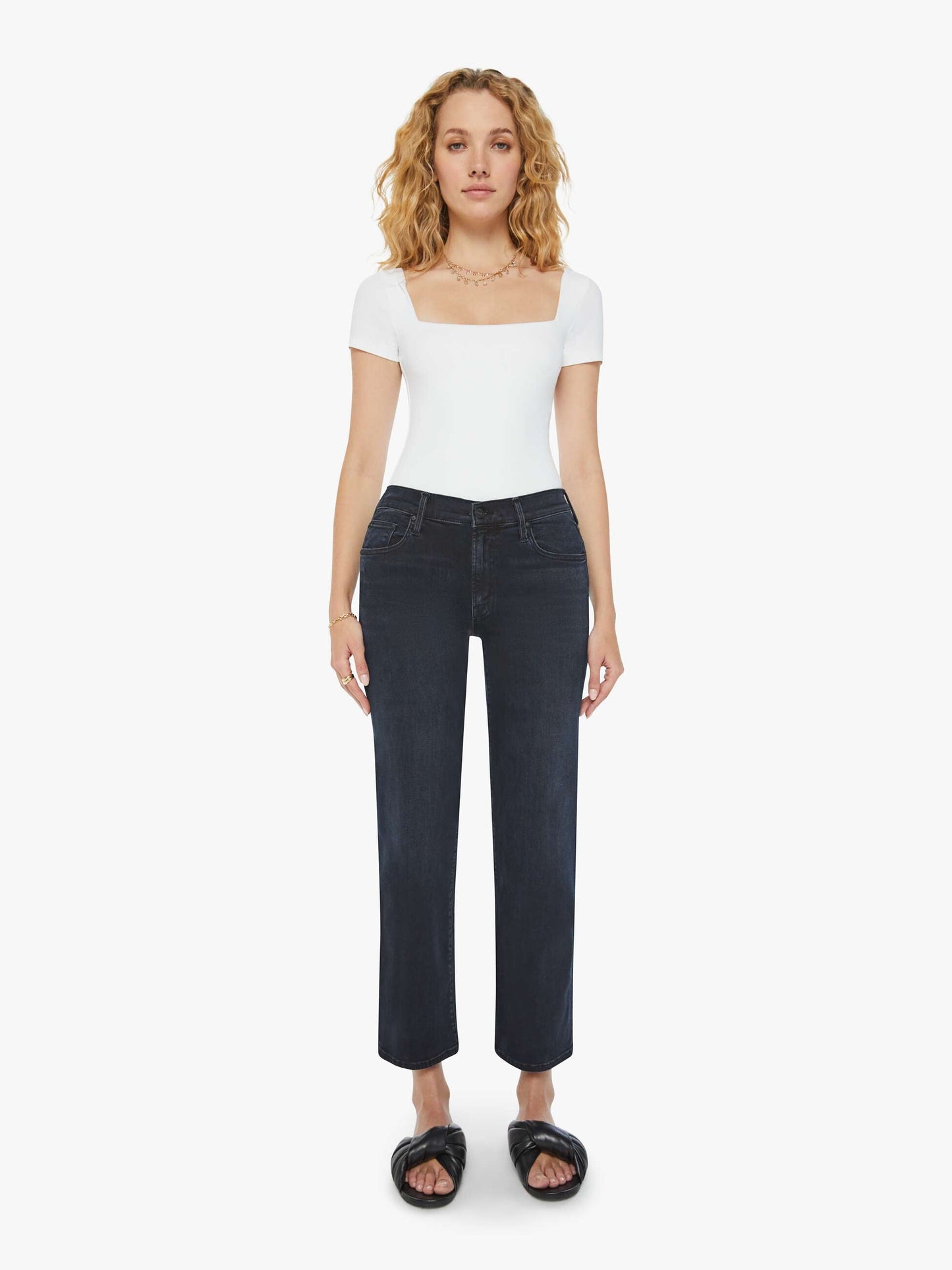 Mother Denim The Mid Rise Zip Rambler Ankle