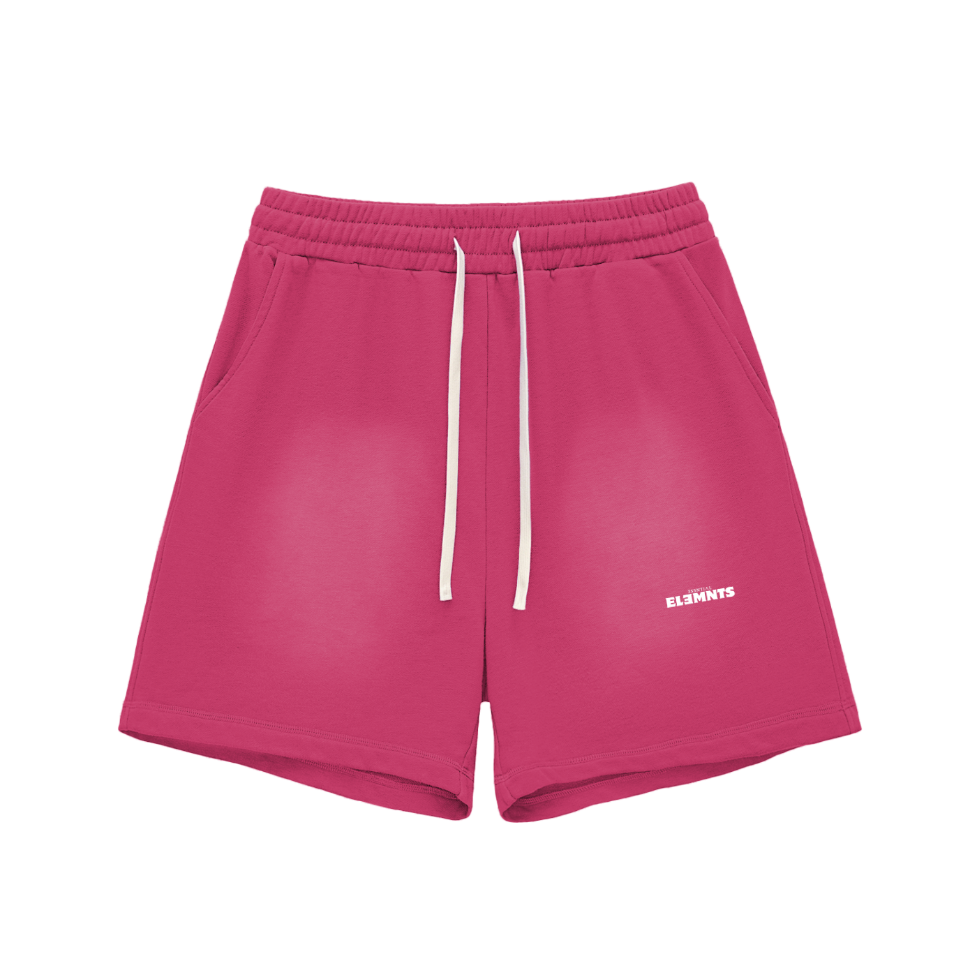 ESSNTIAL ELEMNTS Unisex 350G Sun Fade Raw Edge Shorts