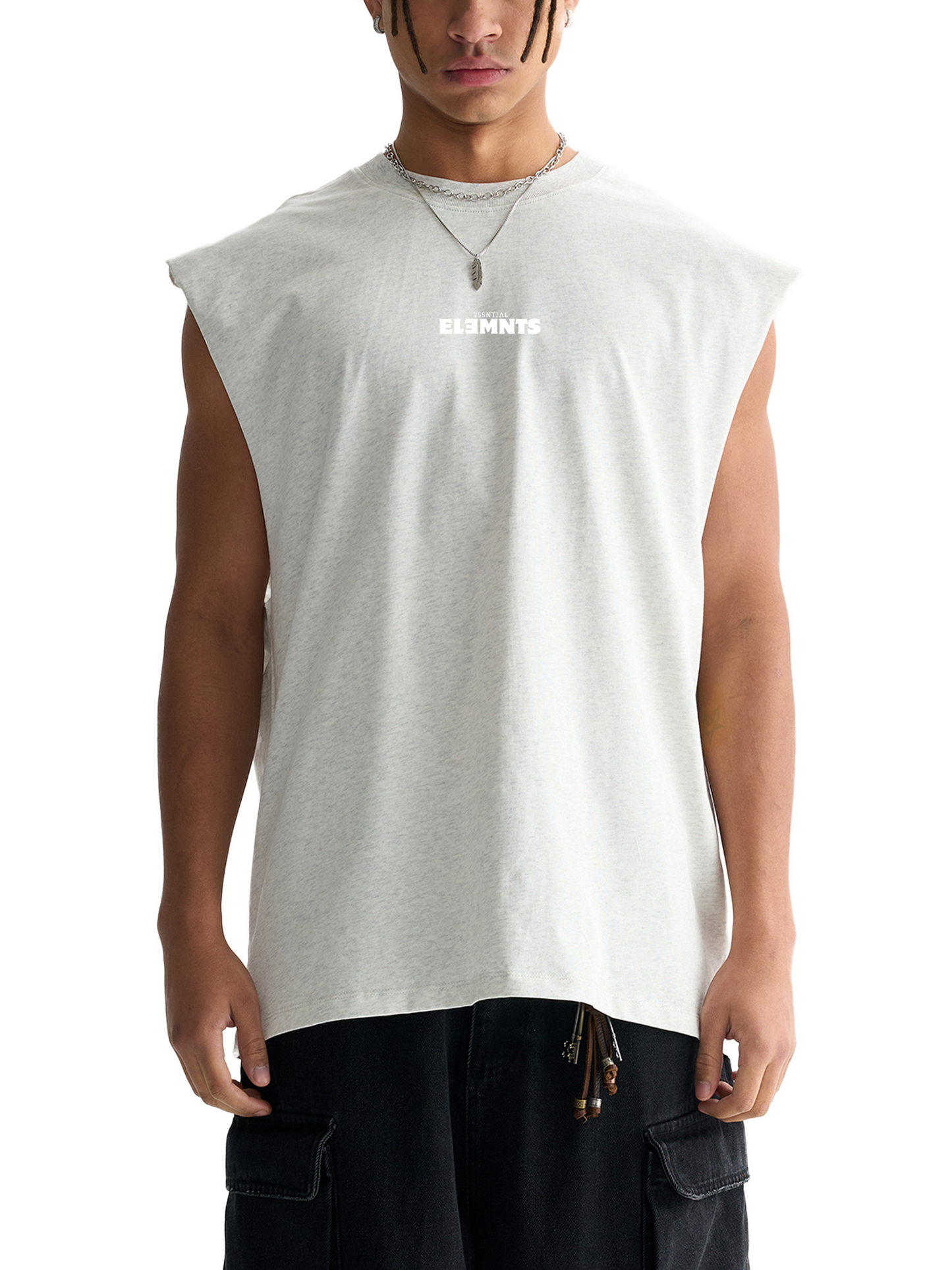 ESSNTIAL ELEMNTS Unisex 230G VT Washed Raw Edge Tank