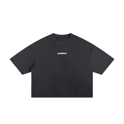 ESSNTIAL ELEMNTS Unisex Oversize DS Frayed Tee