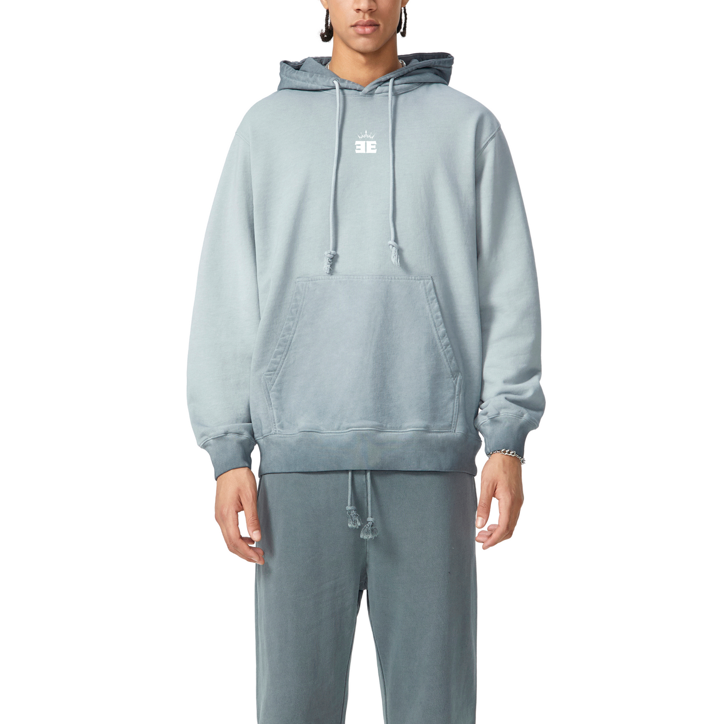 ESSNTIAL ELEMNTS Unisex 400G Ombre Stone Washed Hoodie