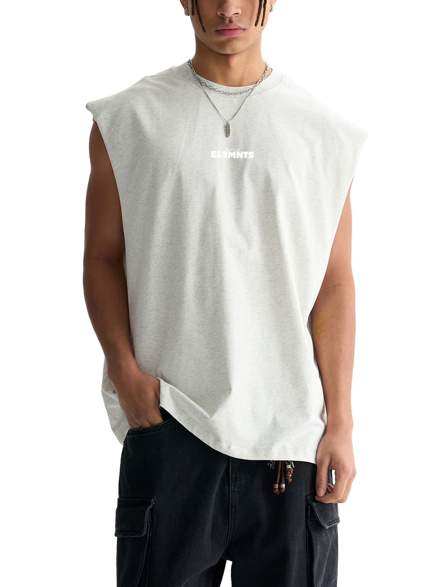 ESSNTIAL ELEMNTS Unisex 230G VT Washed Raw Edge Tank