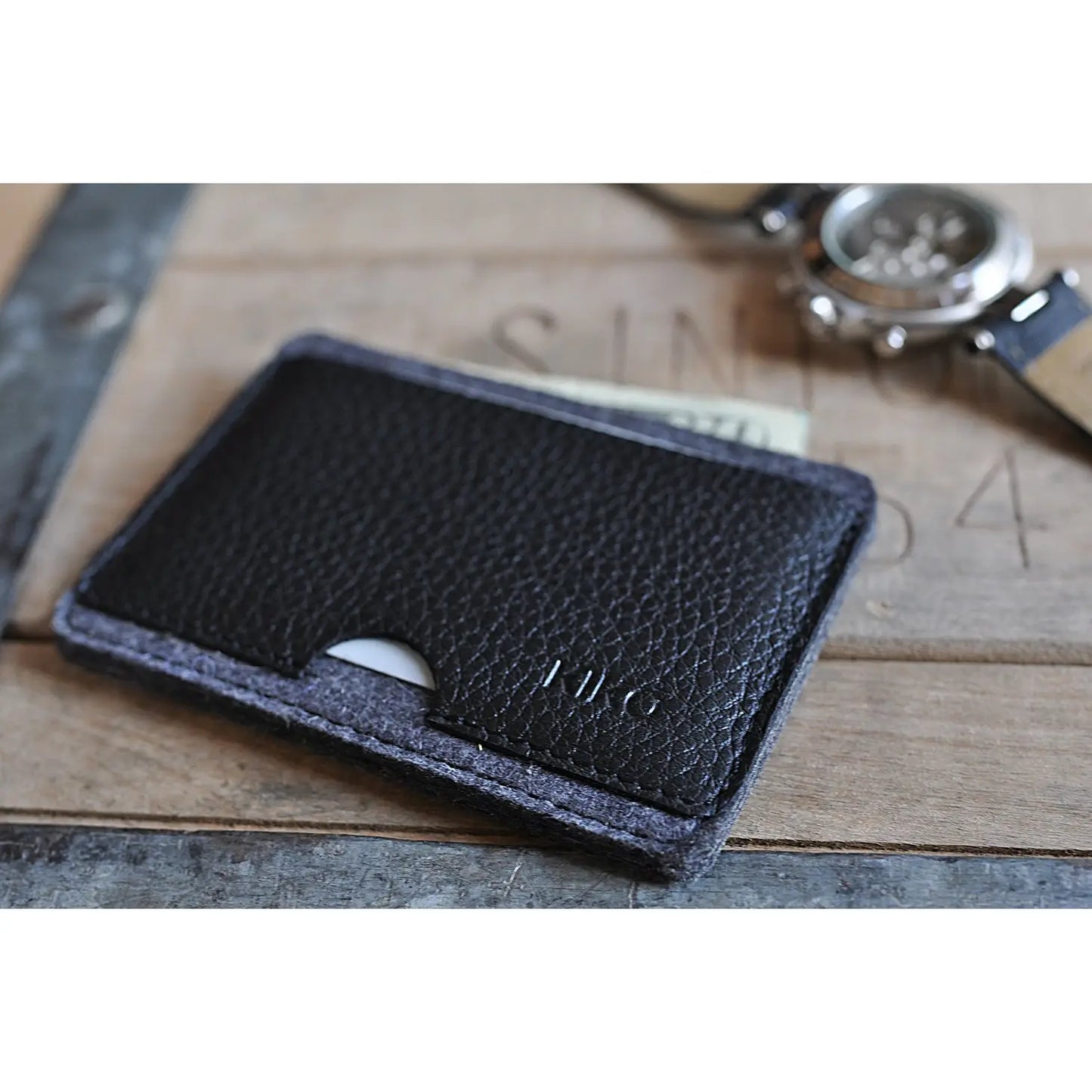 Kiko Leather Black Combo Card Case #142