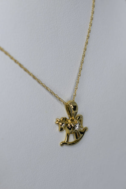 14kt Yellow Gold Diamond Necklace