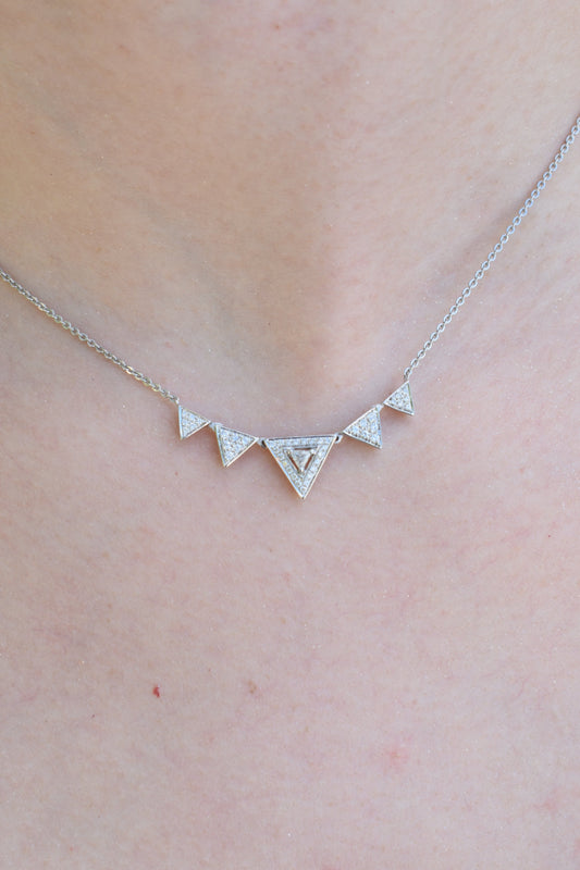 14kt W/Gold Diamond Necklace