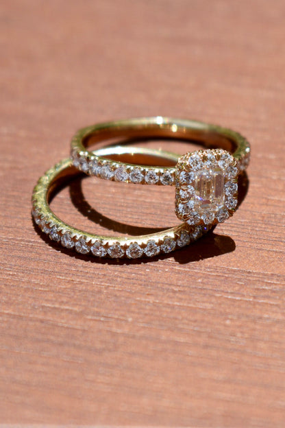 14kt Y/Gold Diam(1.90ctt) Wedding Set