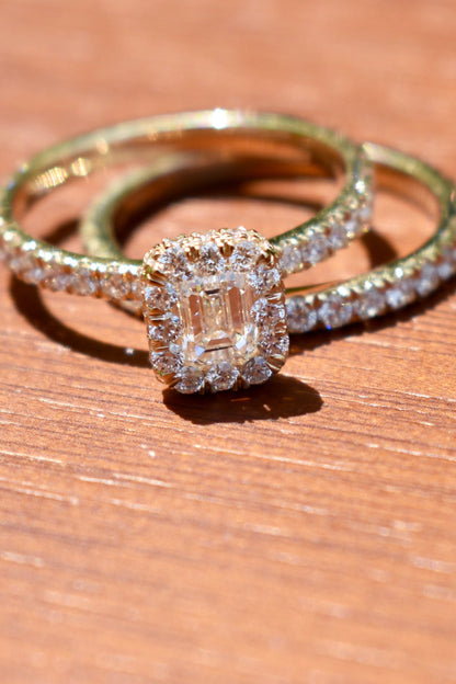 14kt Y/Gold Diam(1.90ctt) Wedding Set