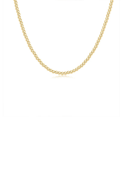 15" Choker 3MM Bead Necklace