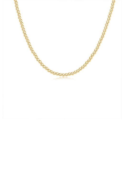 15" Choker 3MM Bead Necklace