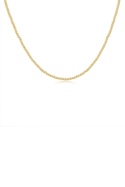 15" Choker Classic 2MM Bead Necklace