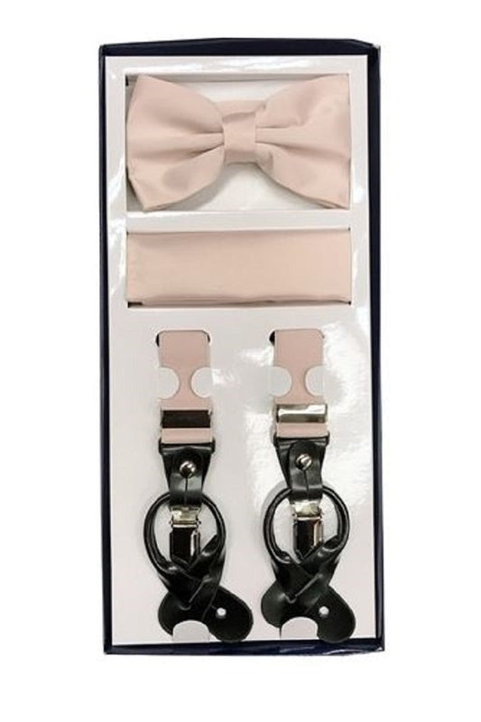 Pearl Pink Suspender Set