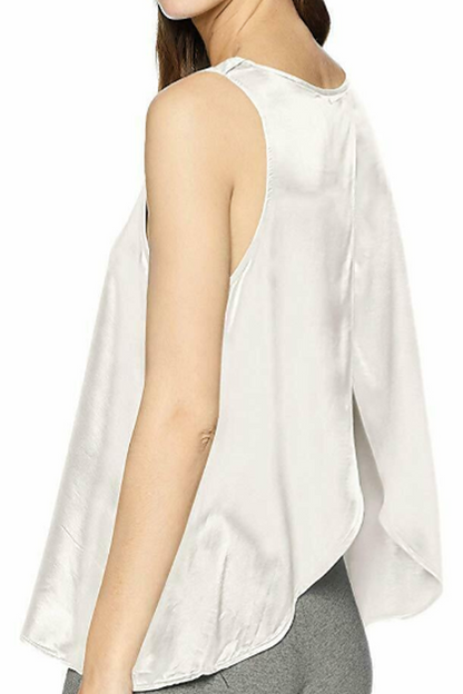 CECE OPEN BACK SATIN TANK