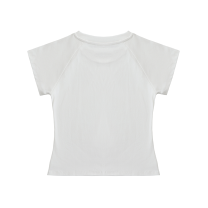 ESSNTIAL ELEMNTS Women’s 210G Solid Color Raglan Sleeve Crop Top
