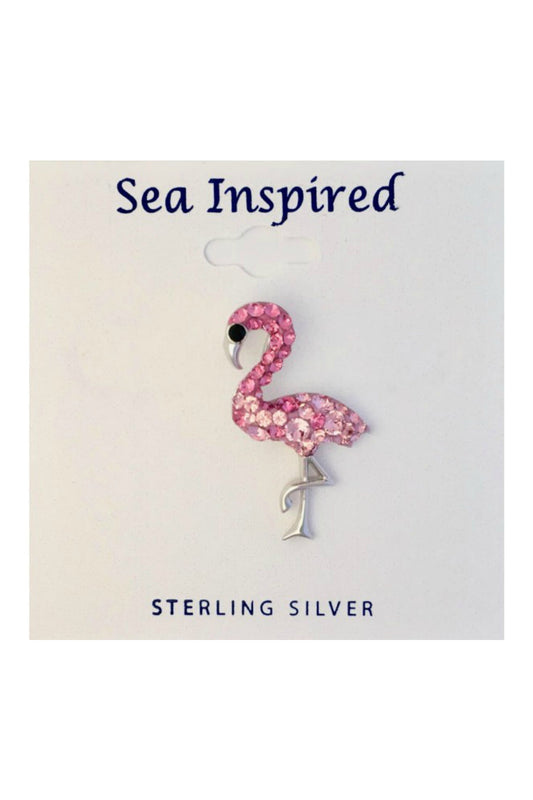 Crystal Swarovski Pink Flamingo Large Necklace