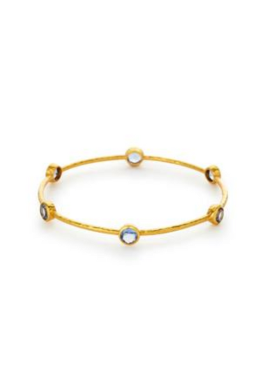 MILANO 6-STONE BANGLE-CHALCEDONY BLUE(SMALL)
