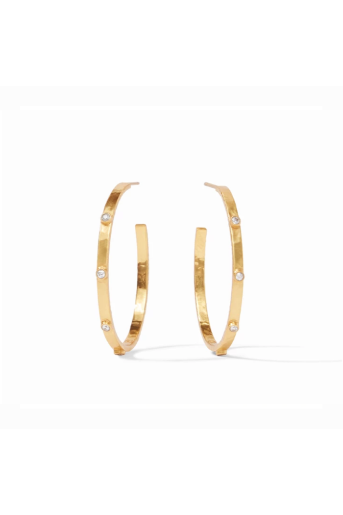 CRESCENT STONE HOOP-MEDIUM