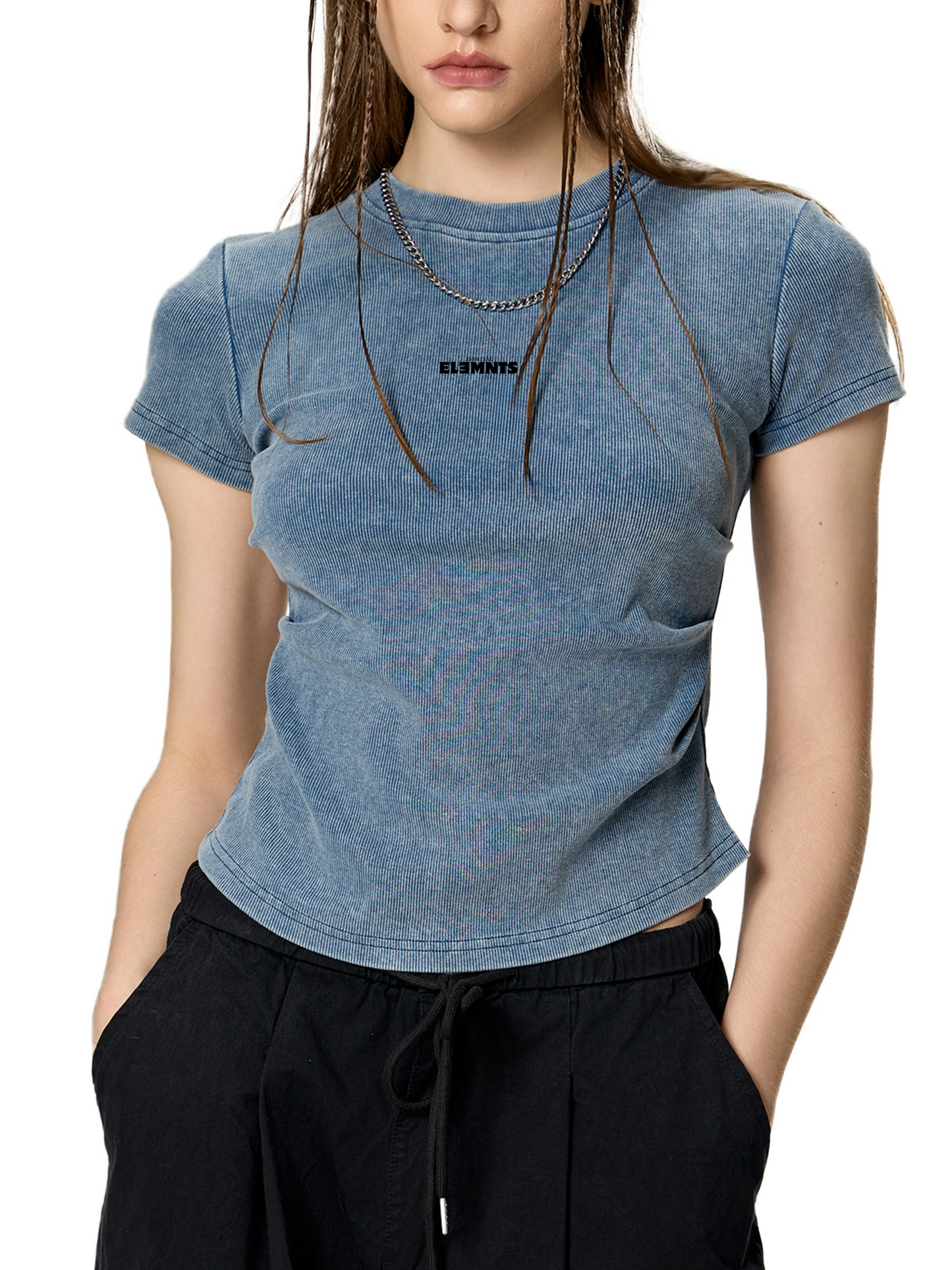 ESSNTIAL ELEMNTS Women's 280G VT Wash Bodycon Tee