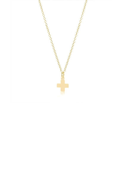 16" Signature Cross Charm Necklace
