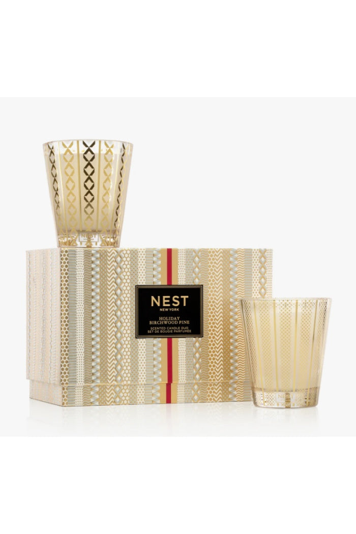 HOLIDAY & BIRCHWOOD PINE FESTIVE CANDLE DUO