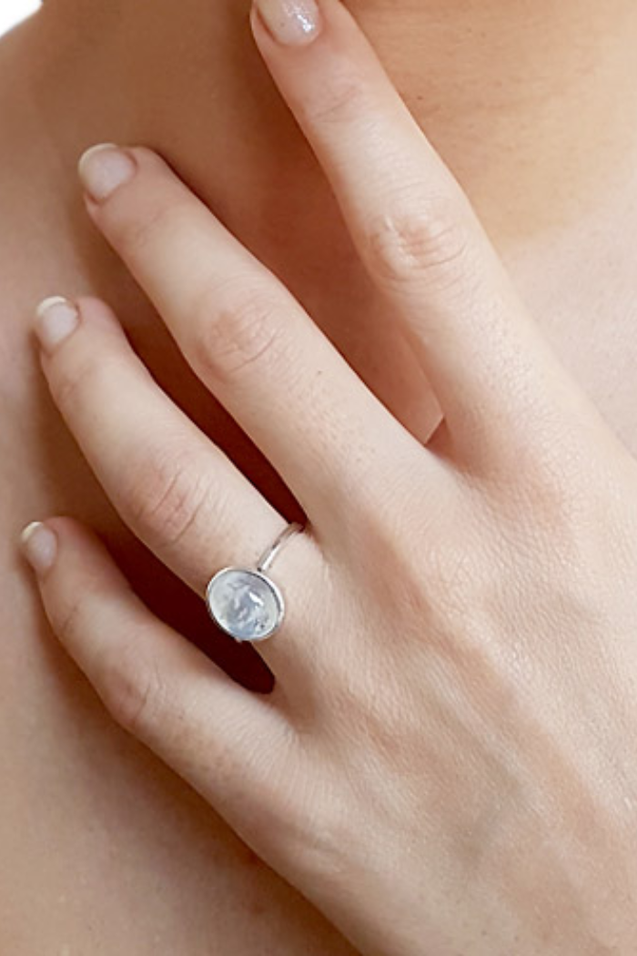 Rainbow Moonstone Ring