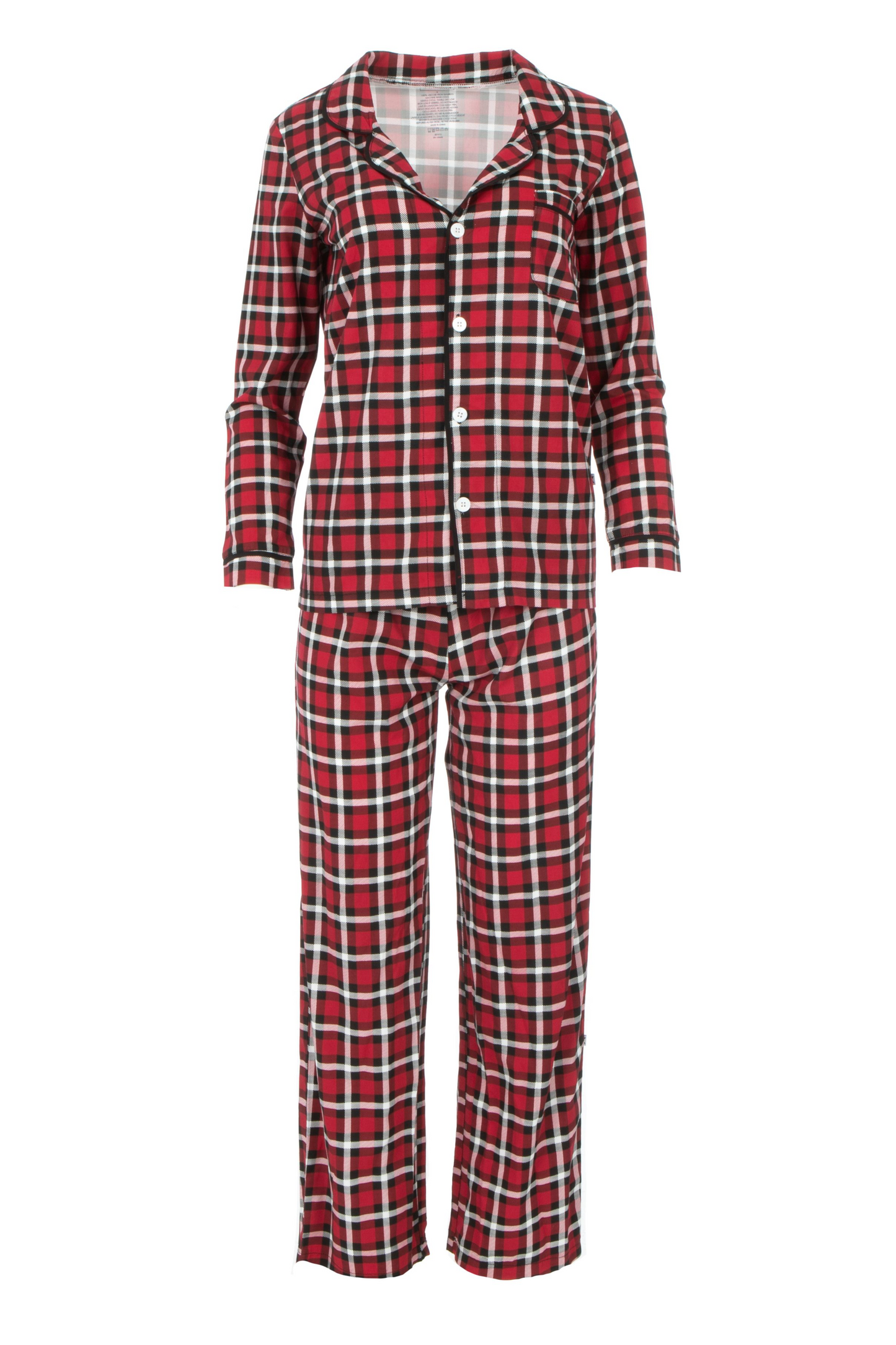Crimson Women's Woven Collared Pajama Set