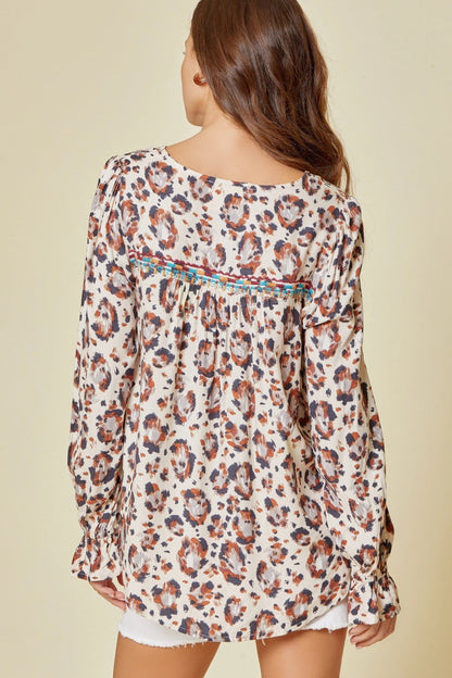 Pretty Geo design Leopard Top
