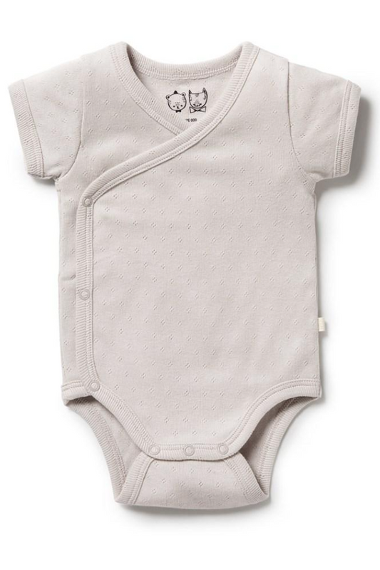 Organic Pointelle Kimono Bodysuit